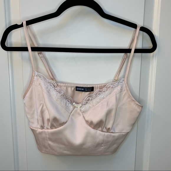 Baby pink buister corset tank top - Picture 2 of 4